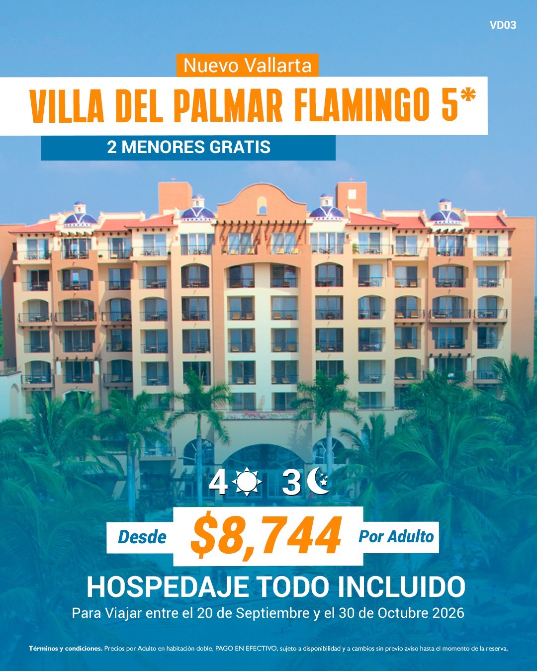 Promoción Nuevo Vallarta Villa del Palmar Flamingo 5 estrellas